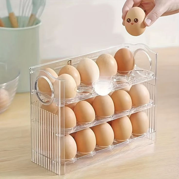 Acrylic Triple-Tier Egg Organizer