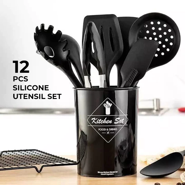 Silicone Culinary Utensil Set (12-Piece Package)