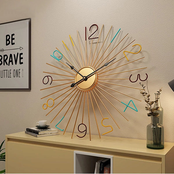 Golden Aurora Wall Clock