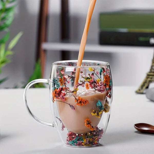 Double Wall Trendy Glass Mug