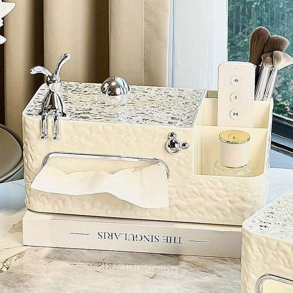 Modern White Tissue Box – Water Wave Style