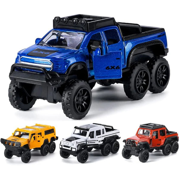 4 In 1 Vehicles With Openable Doors Diecast Metal Toy (Pack of 4)