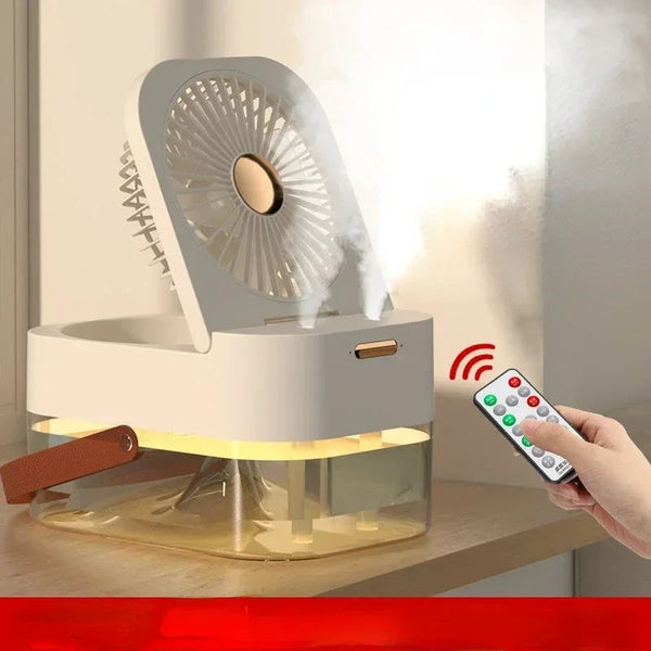 Double Spray Portable Humidifier Fan With Lamp