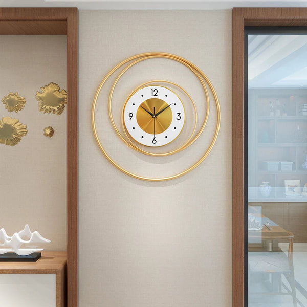 Orbital Golden Wall Clock