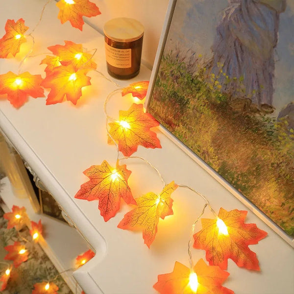 GlowMaple 20-Leaf LED String Lights