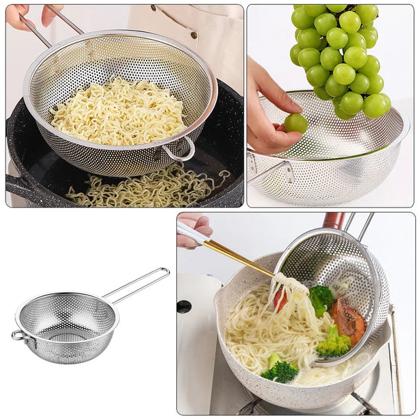 Stainless Steel Rice Strainer With handle