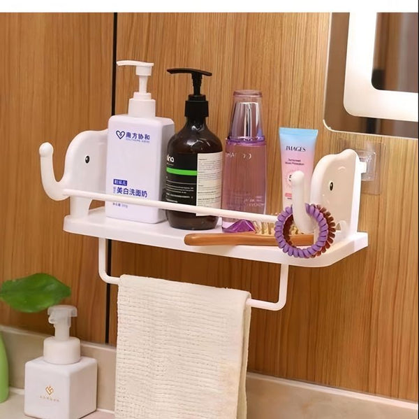 Wall Mounted Rack With Towel Holder (1 Pc)