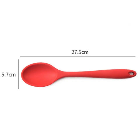 Red silicone serving spoon 