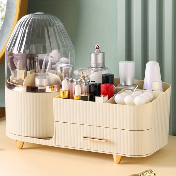 360 Rotating Brush And Cosmetic Organizer